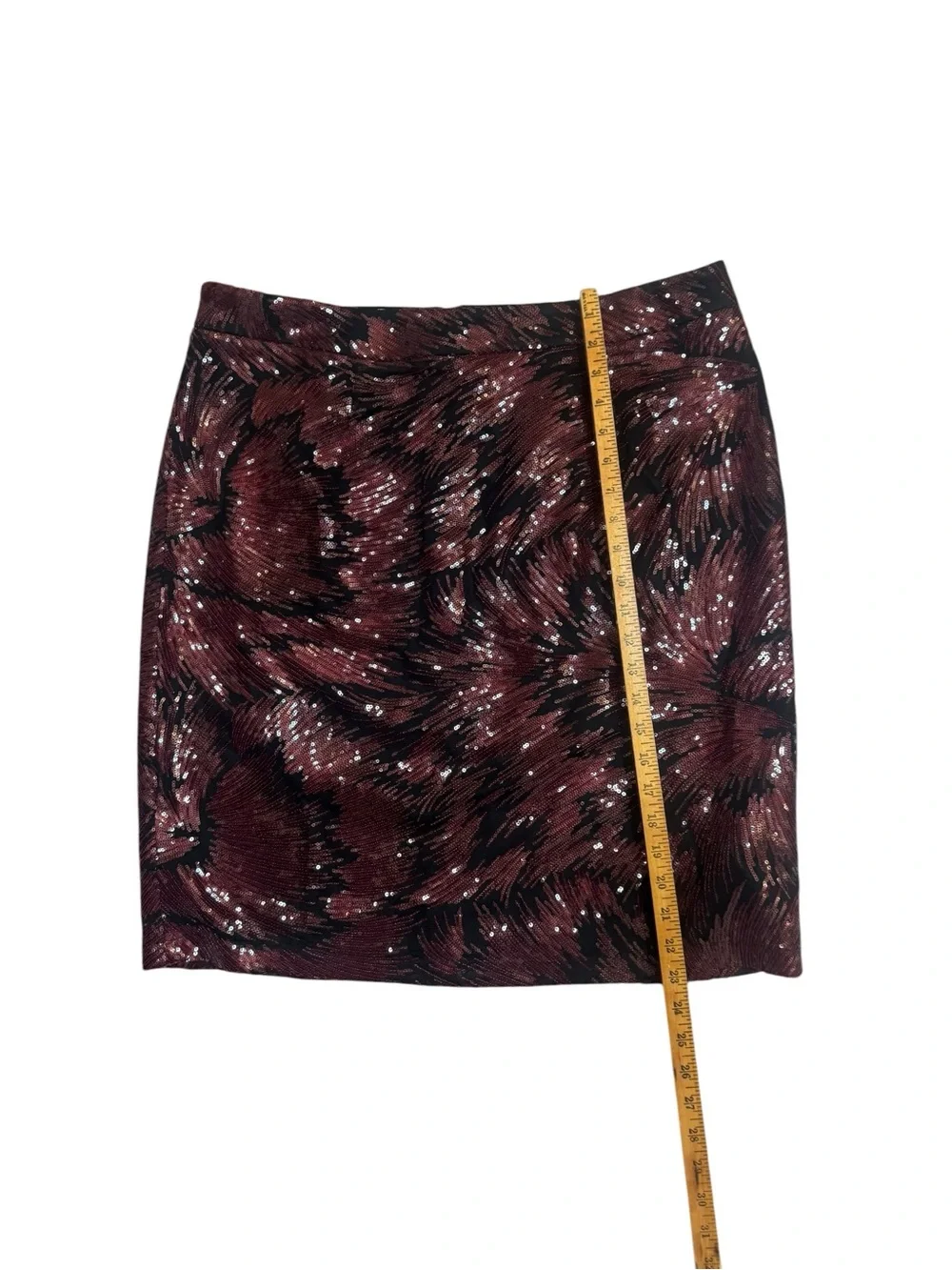 Nanette Lepore Sequin Mini Skirt Burgundy Black Party Cocktail XL